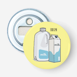 Milk cartoon illustration bottle opener
