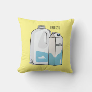 Milk cartoon illustration cushion