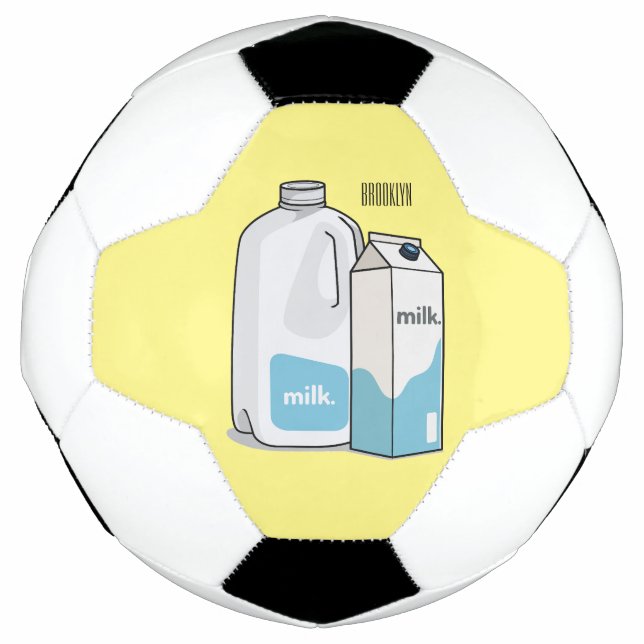 Milk cartoon illustration football (Front)