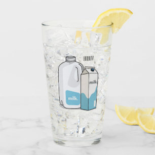 Milk cartoon illustration glass