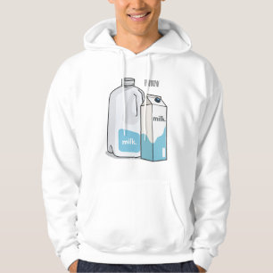 Milk cartoon illustration hoodie