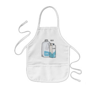 Milk cartoon illustration kids apron