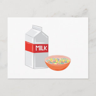 Milk & Cereal Postcard