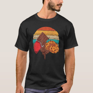 Milk Chocolate Bar Chocolate Chip Cookies Retro Ch T-Shirt