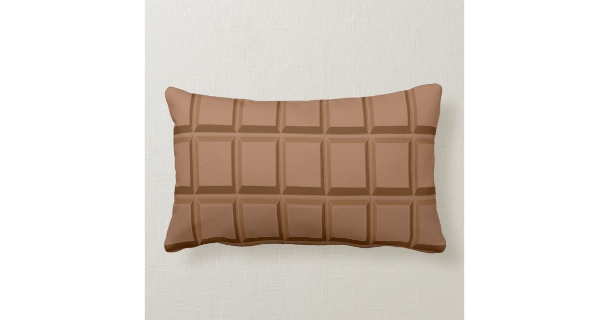 Milk chocolate bar pillow Zazzle.co.uk