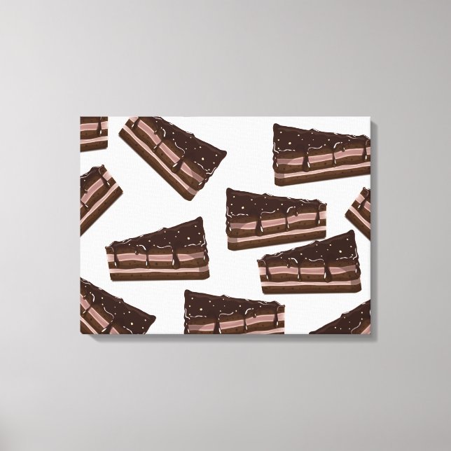 Milk Chocolate cake. Canvas Print (Front)