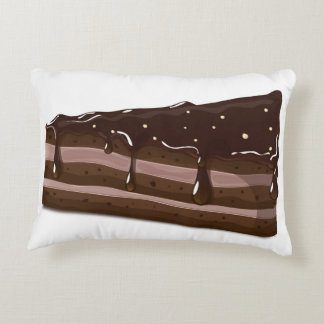 Milk Chocolate cake. Decorative Cushion