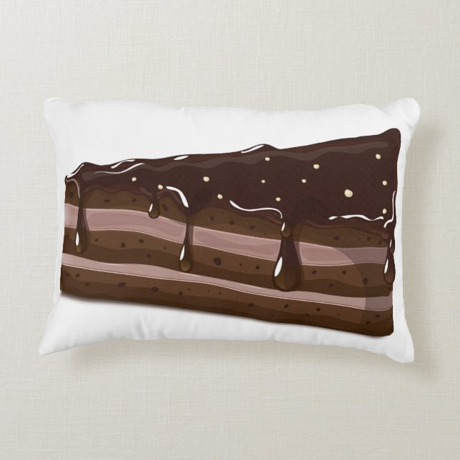 Milk Chocolate cake. Decorative Cushion (Back)