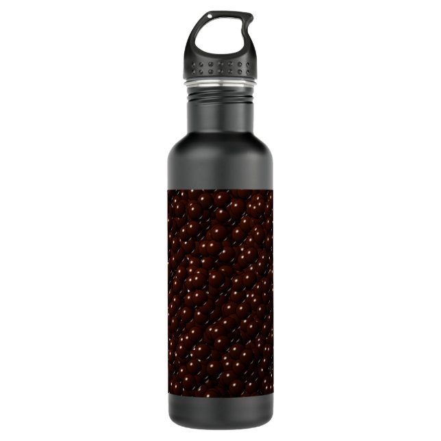 Milk Chocolate Candy Balls Camo 710 Ml Water Bottle (Front)