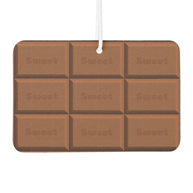 milk chocolate car air freshener (Front)