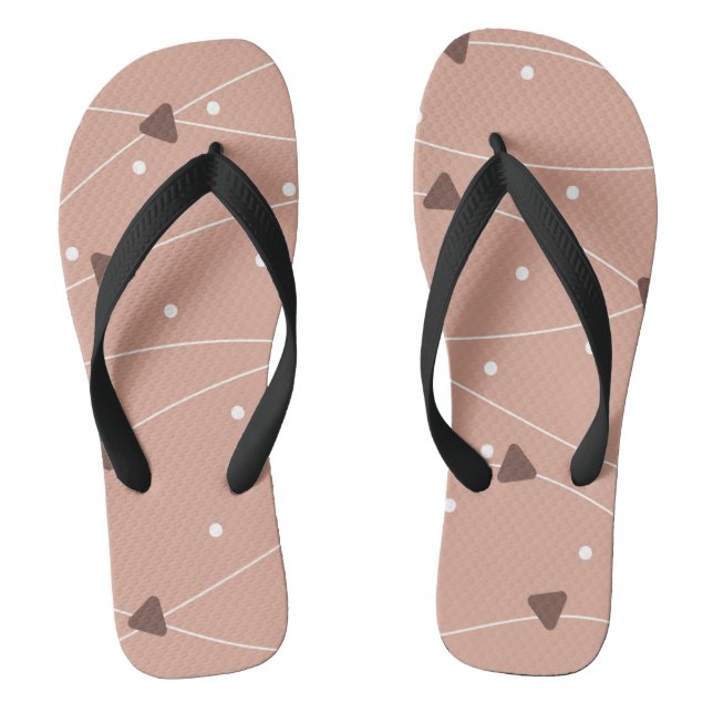 Milk Chocolate Chips Pattern Flip Flops (Footbed)