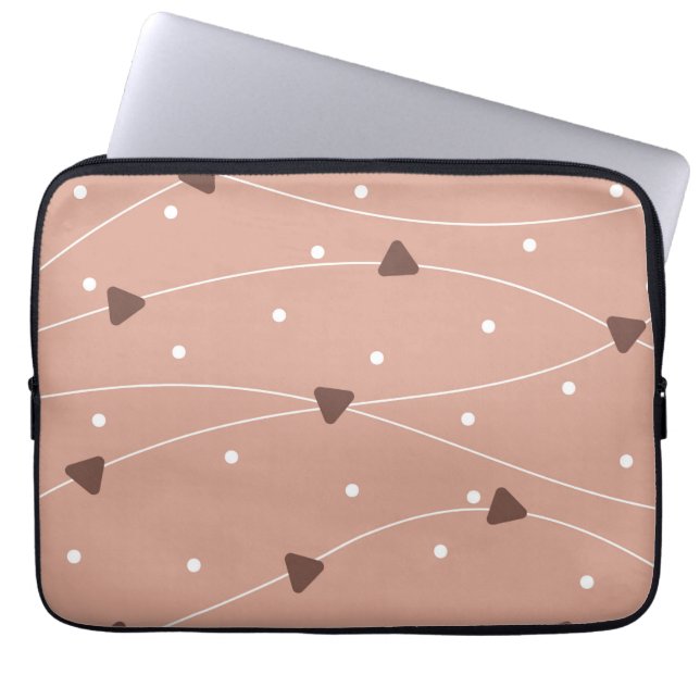 Milk Chocolate Chips Pattern Laptop Sleeve (Front)