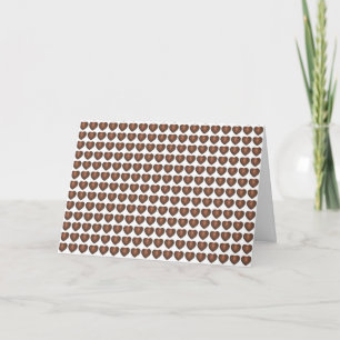 Milk Chocolate Hearts Candy Valentine's Day Love Holiday Card