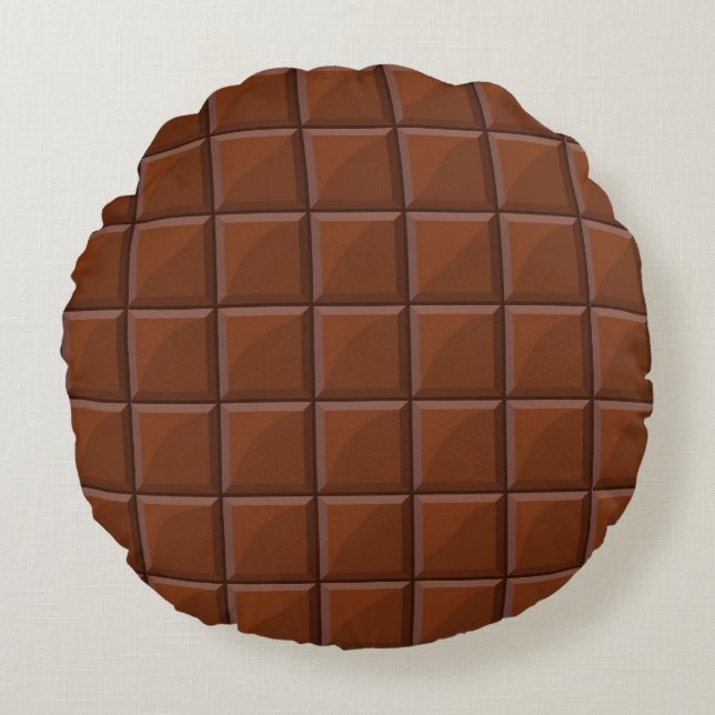 Milk chocolate round cushion (Front)