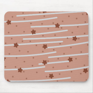 Milk Chocolatey Stars and Stripes Pattern Mouse Mat