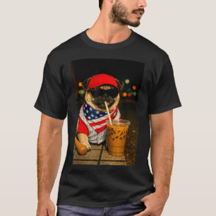 Milk coffee nightlife pug dog boy girl funny T-Shirt