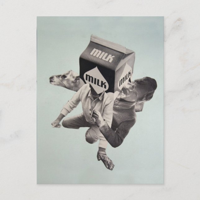 Milk collage postcard (Front)