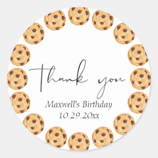 Milk & Cookie Birthday Thank You Sticker