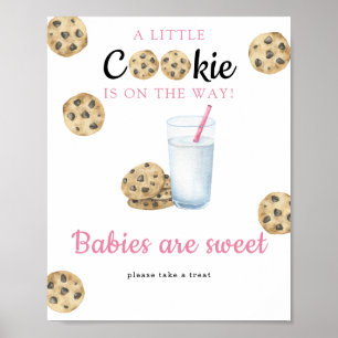 Milk & cookies baby shower Babies are sweet Poster