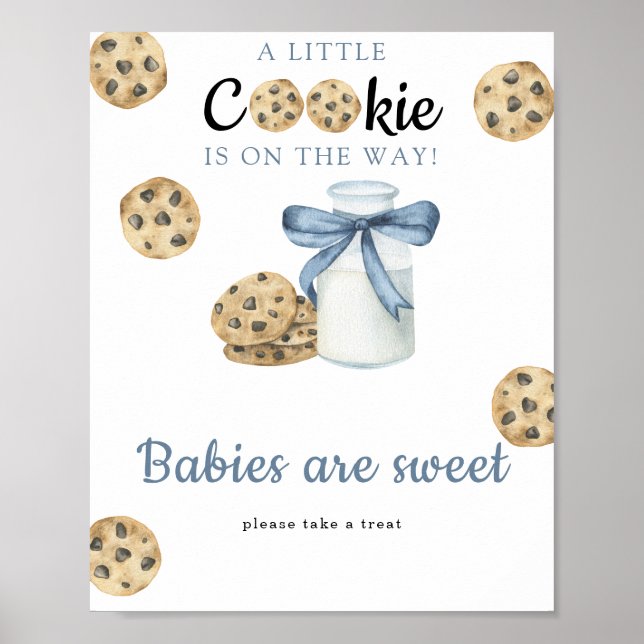 Milk & cookies baby shower Babies are sweet  Poster (Front)