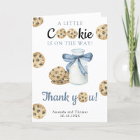 Milk & Cookies Baby shower - Thank You Card