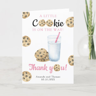 Milk & Cookies Baby shower - Thank You Card