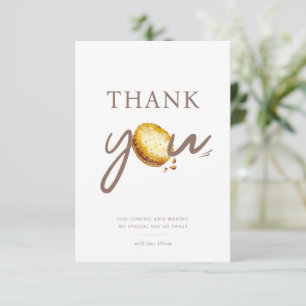 Milk & Cookies First Birthday Party Thank You Card