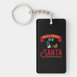 Milk & Cookies For Santa Key Ring