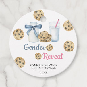 Milk & Cookies Gender Reveal Favour Tags