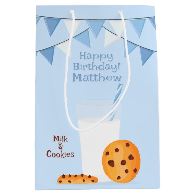 Milk & Cookies Medium Gift Bag (Front)