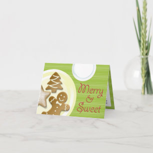 Milk cookies merry & sweet green stripes holiday