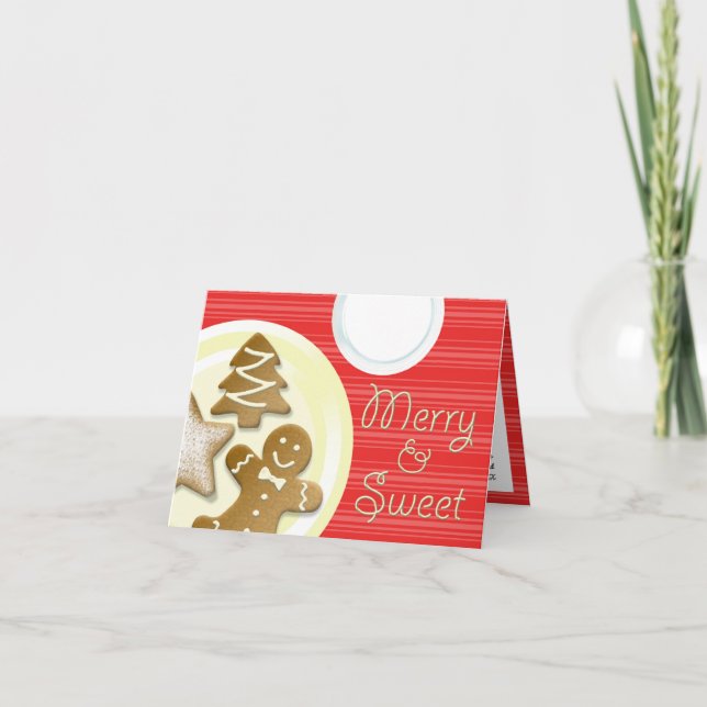 Milk cookies merry & sweet red stripes holiday (Front)