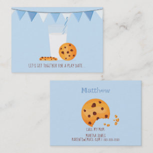 Milk & Cookies Play Date Calling Cards