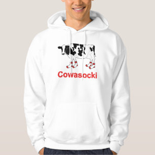Milk Cow in Socks - Cowasocki Cow A Socky Hoodie
