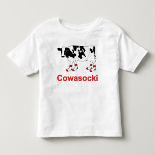 Milk Cow in Socks - Cowasocki Cow A Socky Toddler T-Shirt