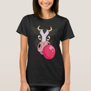 Milk Cow Liebt Chewing Gum Livestock Breeder Organ T-Shirt
