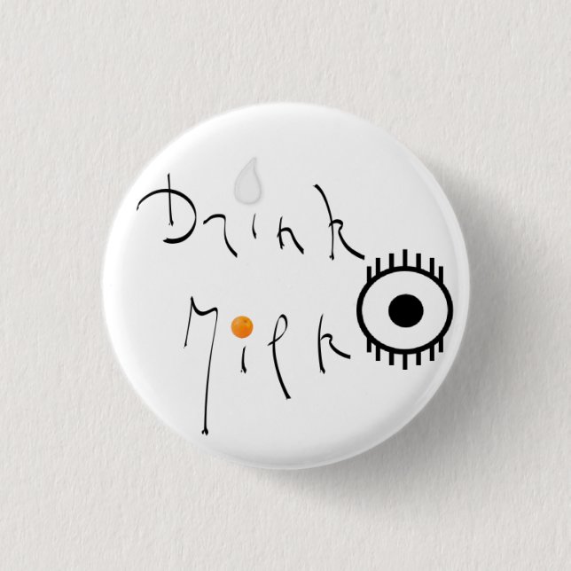 Milk drink 3 cm round badge (Front)