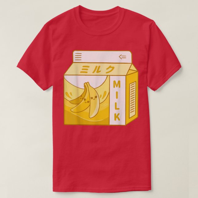 Milk Drink Kawaii Manga Anime Japan Graphic Haraju T-Shirt (Design Front)