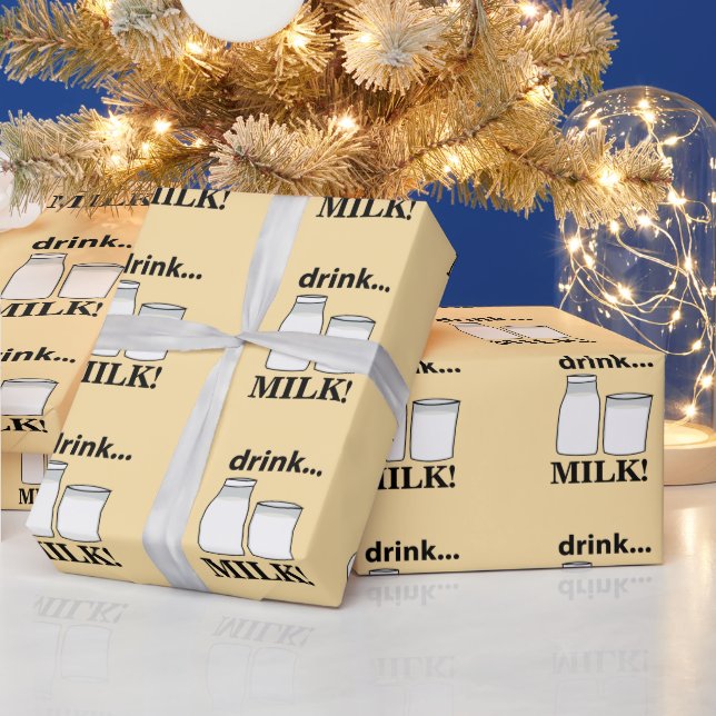 Milk Drink Milk  Wrapping Paper (Holidays)