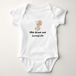 👶 "Milk Drunk and Loving Life" Baby Tee 🍼❤️