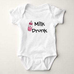 Milk Drunk Cute Baby Bottle Art Bodysuit