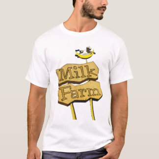 Milk Farm Vintage Neon Sign T-Shirt