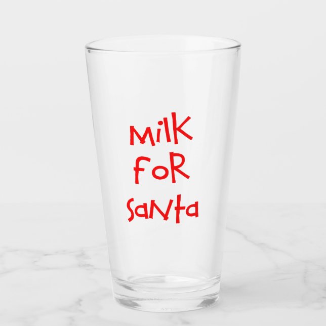 Milk for Santa Glass (Front)