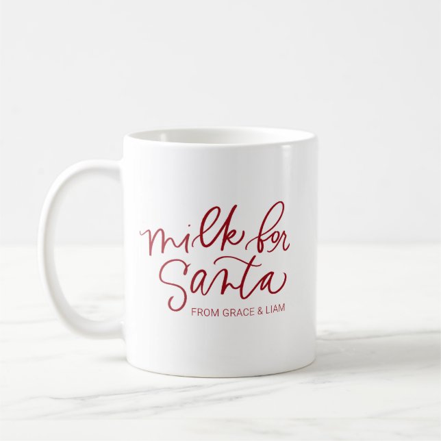 Milk for Santa Personalised Mug (Left)