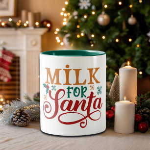 Milk for Santa Two-Tone Coffee Mug