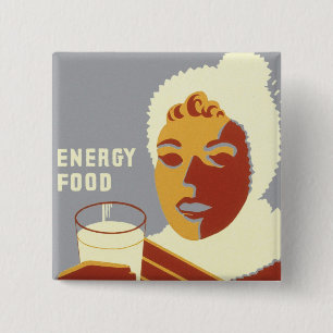 Milk for Warmth 15 Cm Square Badge