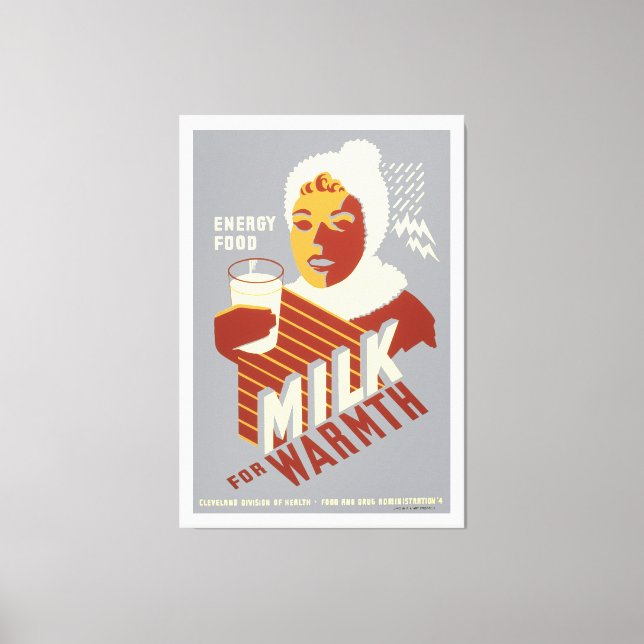 Milk for Warmth Canvas Print (Front)