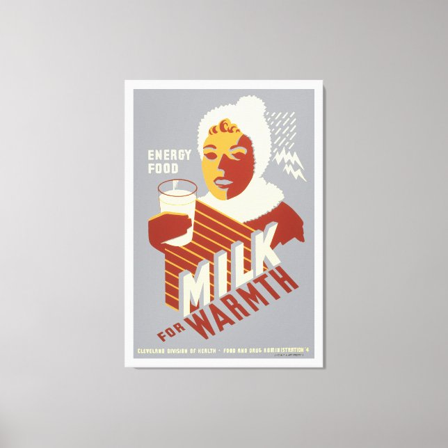 Milk for Warmth Canvas Print (Front)