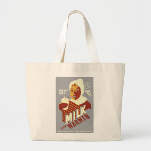 Milk for Warmth Large Tote Bag