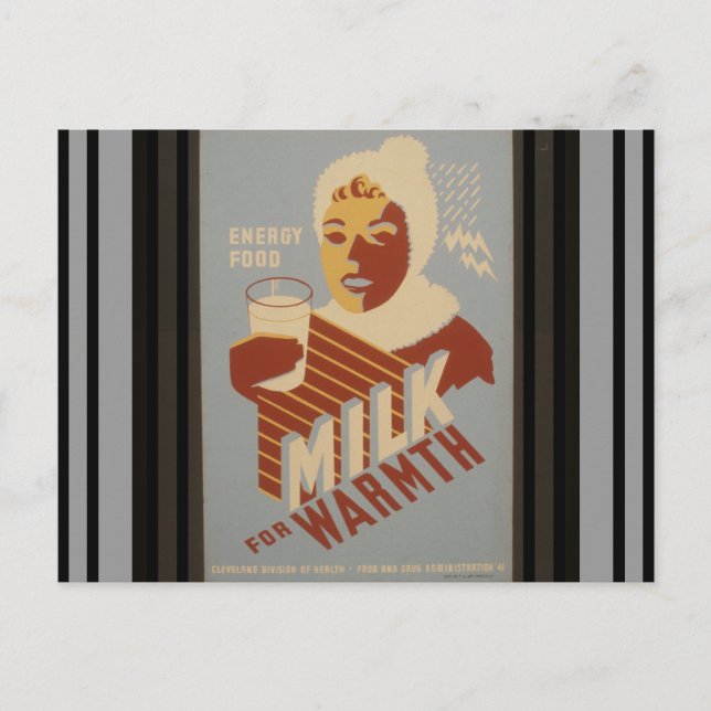 Milk for Warmth Postcard (Front)